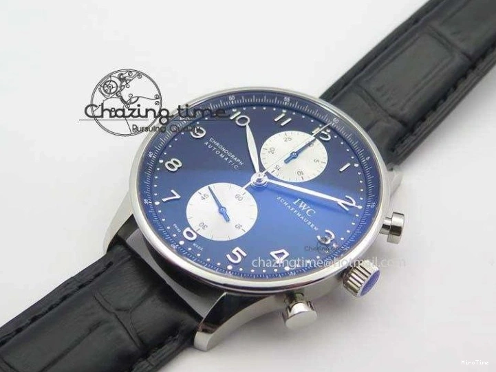 MIROTIME 0512 Modern Portuguese IW371404 ZF V3 1:1 Best Edition SS Black Dial On Black Leather Strap A 7267